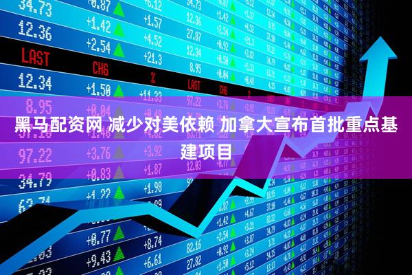 黑马配资网 减少对美依赖 加拿大宣布首批重点基建项目