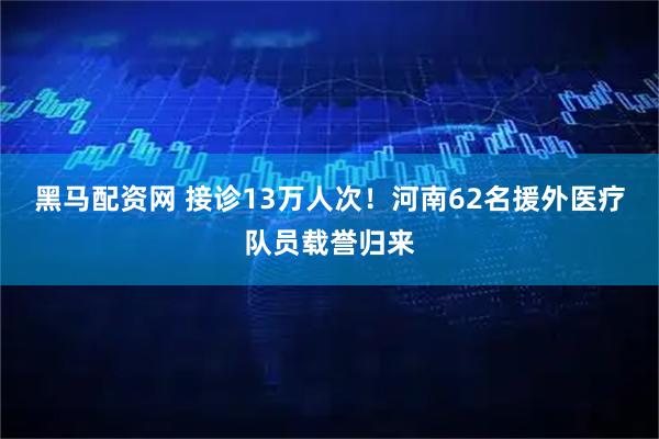 黑马配资网 接诊13万人次！河南62名援外医疗队员载誉归来